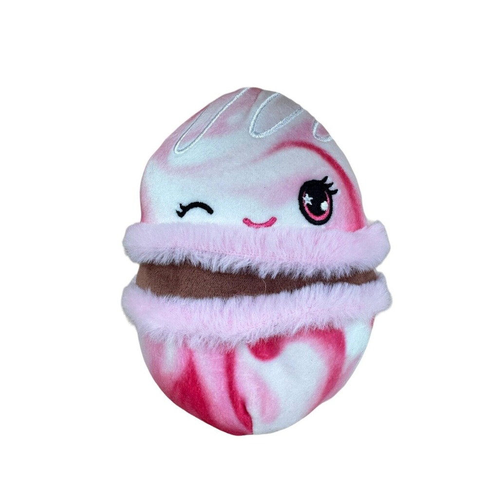Squishmallows Dessert Mystery Squad Macaroon 5" Plush Pink Stuffed Animal Toy
